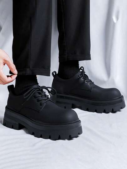 Giày Derby đế dày buộc dây dành cho nam, giày tây da đen cao cấp sang trọng, giày thương hiệu cho chú rể trong đám cưới, giày công sở thoải mái, giày đi làm phong cách retro, giày thể thao thời trang đa năng, giày leo núi ngoài trời.