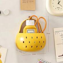 Refrigerator Storage Box, Kitchen Storage Box, Interesting Cartoon Design, Autumn Pear Storage Basket, Multifunctional Refrigerator Side Cabinet Storage Box, Adhesive/Magnetic Style, Suitable For Kitchen Countertop, Bathroom And Office Desk. Can Store Condiments, Seasonings, Tableware, Cosmetics, Pens, Clips, Etc. - Basket Style - View 5