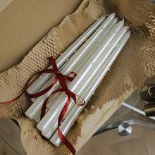 24,9 cm 2/6 pezzi Candele bianche, bianco puro e romantico, con stoppino singolo in cera di soia, perfette per l'arredamento della tavola da pranzo, adatte per la decorazione della casa, cena a lume di candela, matrimonio, Pasqua, Festa della Mamma e celebrazioni stagionali - Tagli Unica - Visualizzare 6