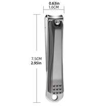 J·FOCUS Stainless Steel Nail Clippers With Built-In Nail File, Sharp Thick Blade Nail Clipper, Ergonomic Non-Slip Manicure Tool For Thick Tough Nails, Portable Nail Trimmer Suitable For Men And Women, Ideal Gift For Daily Home Use - Multicolor - View 14