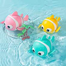 1pc Clownfish Swimming Bath Tub Toy, Floating Rotating Toy, Infant Water Toy, Plush Gift - Multicolor - View 7