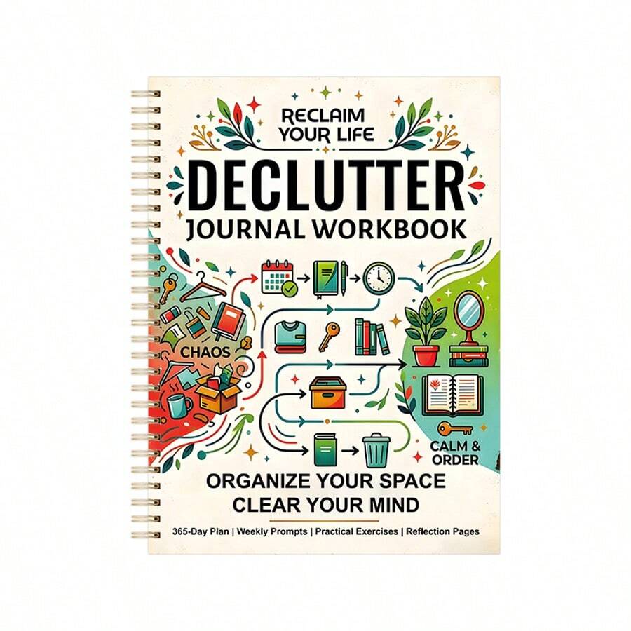365-Day Decluttering Plan Guidebook, Practical Home Organization And Planning, Ideal Gift - Rectangle - View 1