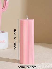A Series Of Charming Pink Striped Candles Available In Multiple Sizes. These Candles Feature A Refined Striped Design, Exuding An Elegant And Fashionable Ambiance, Making Them Suitable For Various Occasions Such As Mother's Day Gifts, Holiday Decorations, Birthdays, Graduations, Candlelight Dinners, Proposals, Home Decor Accents, And Couple's Gifts. - 1PC - View 17