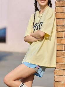 CAMEL CROWN Women's Outdoor Sports T-Shirt, Short-Sleeved Top, Comfortable, Breathable, Quick-Drying, Suitable For Spring And Summer All Year Round. - Fruit Cheese Yellow - View 3