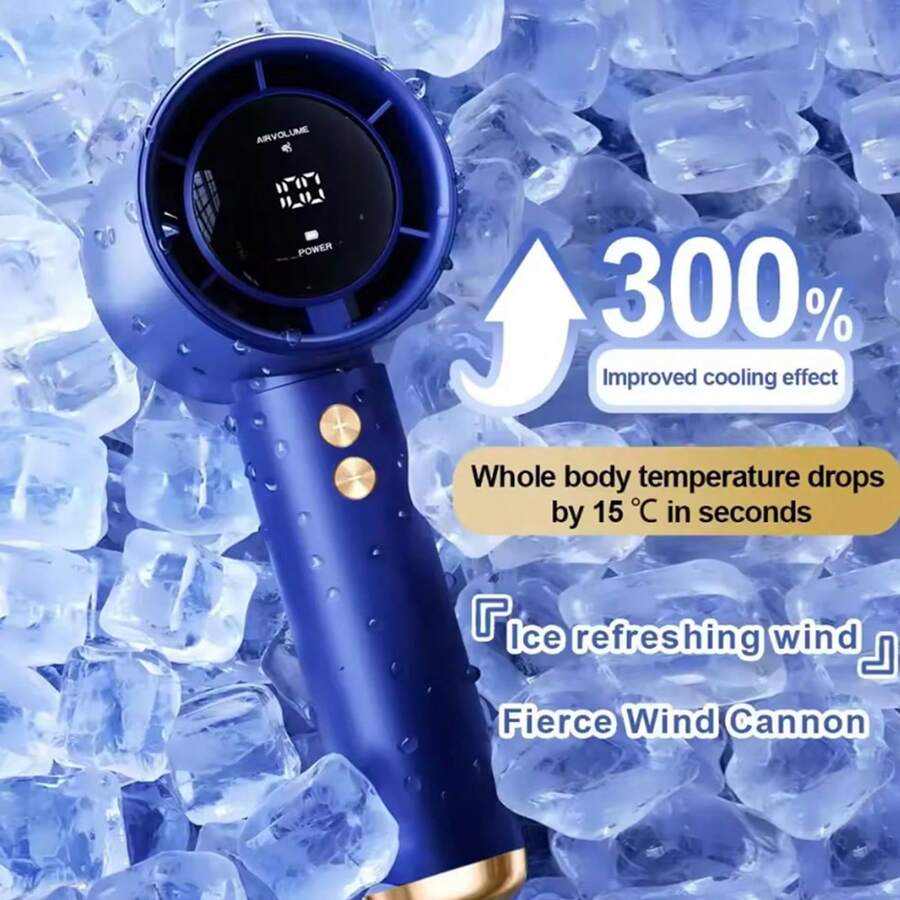 Quạt cầm tay mini sạc điện hai màu, unisex, 100 cấp độ gió, thời lượng pin dài, thiết kế mạ điện thời trang, thích hợp làm quà tặng, sử dụng ngoài trời, du lịch, bãi biển, thể thao, nhà cửa, văn phòng, sử dụng hàng ngày, lễ hội, cắm trại.