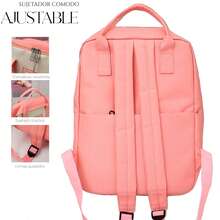 Shendy Vendy Backpack With Large Capacity, 5-Piece Set Fashionable Cool Youth Backpack Pencil Case Laptop School Student - MOD217 粉紅色 - 查看 4