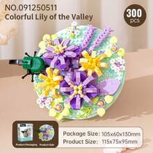 300+Pcs Micro Particle Eternal Flower Plate Building Blocks, DIY Micro Particle Building Blocks Flower Plate, Romantic Home Decor With Eternal Flowers, Multi-Functional And Original Gift Idea, Plant Flower Plate Assembly Simulation Decorative Flower, Holiday Gift, Valentine's Day Gift, Mother's Day Gift, Christmas Gift, Father's Day Gift, Desktop Ornament - Multicolor - View 10