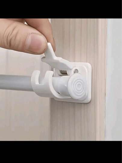 Bộ 4 móc treo rèm cửa sổ không cần khoan - Tự dính, móc treo tường có thể điều chỉnh, phù hợp với trang trí nhà hiện đại, phòng ngủ, phòng khách, nhà bếp và phòng tắm - Chất liệu nhựa trong suốt, dễ lắp đặt, đa năng, cần thiết cho trang trí Halloween và Giáng sinh.