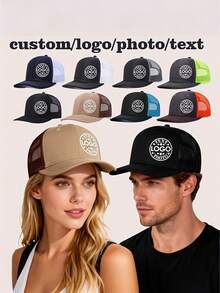 Customizable Baseball Cap (Text/Pattern) - Unisex, Adjustable Size, Multiple Colors. Designed With English Letters, Suitable For Men And Women. These Sun Hats Can Be Directly Printed With Any Pattern. - Multicolor - View 9