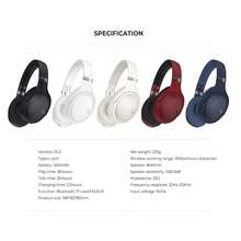 HAVIT Wireless Headphone, With Comfortable Earmuffs, Long-Battery Life, Wireless 5.3, Excellent Stereo Sound, 40mm Large Dual-Core Dynamic Speaker, Multifunctional Buttons, Skin-Friendly Material, Folding Design. - View 7
