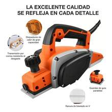 Cepilladora Eléctrica de Madera Goxawee 1050W 18000 Rpm, Corte Ajustable 0-2mm x 82mm, Lijado Desbaste Pulido, Portátil para Carpintería DIY, Compatible con Cuchillas G5289 + Accesorios Completos - Tipo de Enchufe B USA (110-127V) - Ver 8