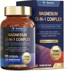 3pack  Magnesium 12 In 1 Complex 700mg - Glycinate Citrate Malate Taurate - PCS - Xem 2