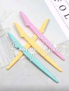30 Disposable Stainless Steel Eyebrow Razors For Women And Men, Sharp Eyebrow Razors, Hair Removal Razors, Eyebrow Shaping Tools. - Multicolor - View 4