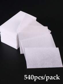 540pcs/Pack Nail Removal Towels & Remover Sheets - Unscented Nail Gel Polish Cleaning Pads, Hard Surface Nail Wipes For Professional & Use - Nail Care Essentials Suitable For Nail Salons, Pedicures, Manicures - White - View 6