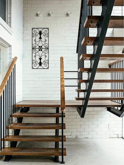 1 chiếc trang trí cuộn tròn bằng kim loại cỡ lớn, vòng hoa sắt trang trí kiểu nhà nông thôn, tác phẩm điêu khắc kim loại hình học treo tường, tranh nghệ thuật trang trí nhà cửa/văn phòng trong nhà/ngoài trời, tác phẩm nghệ thuật độc đáo, có thể treo tường, hoàn hảo cho trang trí nhà cửa.