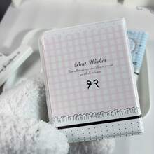 1本3英寸双面相册，20个口袋，可容纳40张照片，适合9.3*6.6厘米照片，心形镂空设计，个性化迷你相册，便携式相册，周年纪念、婚礼、生日礼物 - 粉紅色愛心相簿 - 查看 2