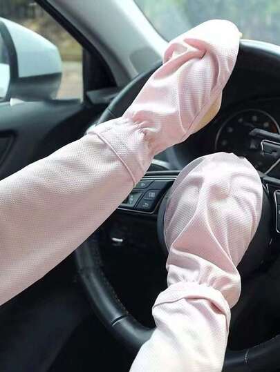 1 Pair UV Protection Breathable Fingerless Gloves, Anti-Slip Outdoor Cycling Gloves, Elastic Cuff Sun Protection Accessories, Suitable For Nails, Spring/Summer Style, Suitable For Outdoor Sports And Daily Wear, Ideal For Women, Great For Graduation And Mother's Day Gifts