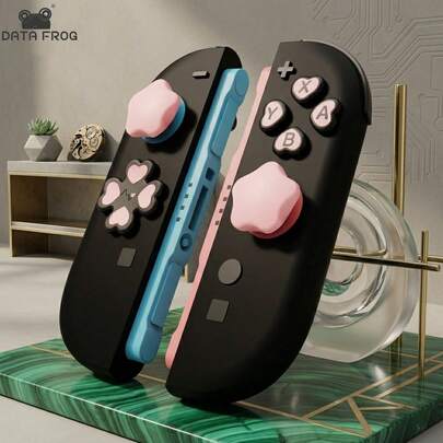  DATA FROG Silicone Button Covers And Thumb Grips Compatible With Switch 2 NS2 Heart Design Accessories
