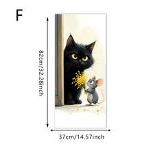 1件裝卡通動物獅子貓垃圾桶貼紙，創意戶外垃圾桶標籤，牆面與廚房裝飾貼紙，2D - 垃圾桶貼紙 - 查看 16