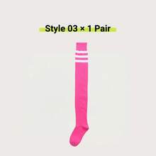 Women Over The Knee Socks Cotton Thigh High Socks Black White Blue Colorful Striped Pattern Fashion Casual Daily Wear - Kiểu 03 - Xem 13