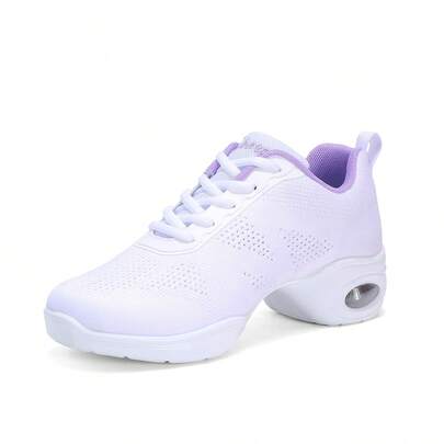 New Style Dance/Modern Dance Shoes For Women, White Jazz/Sailor/Tap Dance Soft Bottom Mesh Shoes, Suitable For Spring, Summer, Autumn, Winter, Mothers' Square Dance Shoes, Sports & Casual Shoes, Travel Shoes