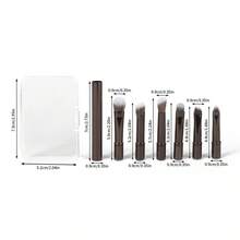 Bộ 6 cọ trang điểm với đầu cọ có thể tháo rời, bộ cọ trang điểm bỏ túi tiện dụng bao gồm cọ nền, cọ phấn mắt, cọ kẻ lông mày, cọ tán màu, cọ highlight và cọ che khuyết điểm. Thích hợp sử dụng hàng ngày và khi đi du lịch, một món quà tuyệt vời dành cho những người yêu thích dụng cụ trang điểm. - màu đen - Xem 9