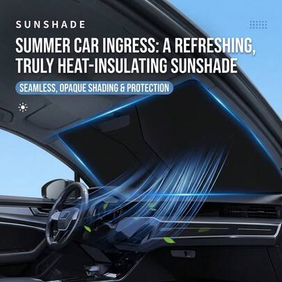Tấm che nắng kính chắn gió ô tô có thể gập lại – Chặn 99% tia UV & Giữ cho xe mát mẻ – Tấm bảo vệ nội thất cách nhiệt, tấm che nắng ô tô đa năng cho mùa hè nóng bức.