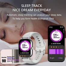 1.83英寸全屏金属机身智能手表，兼容iOS和安卓手机，支持通话/拨号，多种运动模式/海量表盘/内置游戏/AI语音控制/男女通用运动手表 - 查看 4