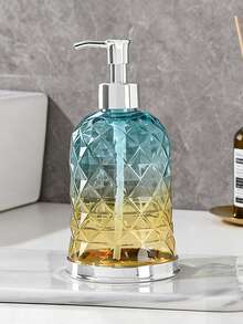 Dispensador de jabón recargable de color degradado de lujo, 1 pieza (400/600 ml), botella de plástico con bomba, ideal para baños y cocinas - Botellas dispensadoras de color degradado - Ver 12