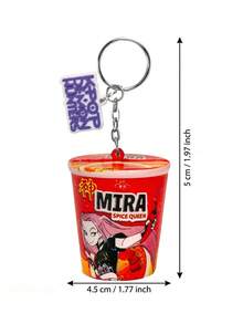 1PC Netflix Officially Licensed Squishy Keychain Anime Figurines PU Material Soft Stress-Relieving Decorations Collectible Gift For Fans Unique Decor Accessory Birthday Christmas Gift - Multicolor - View 7