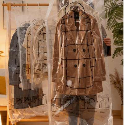 حقيبة تخزين معلقة بالشفط، حقيبة تخزين معلقة ذات سعة كبيرة وتوفير مساحة، مناسبة لحفظ البدلات والفساتين وملحقات السفر البحري، حقيبة تخزين للملابس والملابس الداخلية، لا تحتاج إلى طاقة، يمكن ضغط الملابس والسترات والملاءات، تنظيم الخزانة، مستلزمات النقل، حقيبة ضغط للسفر