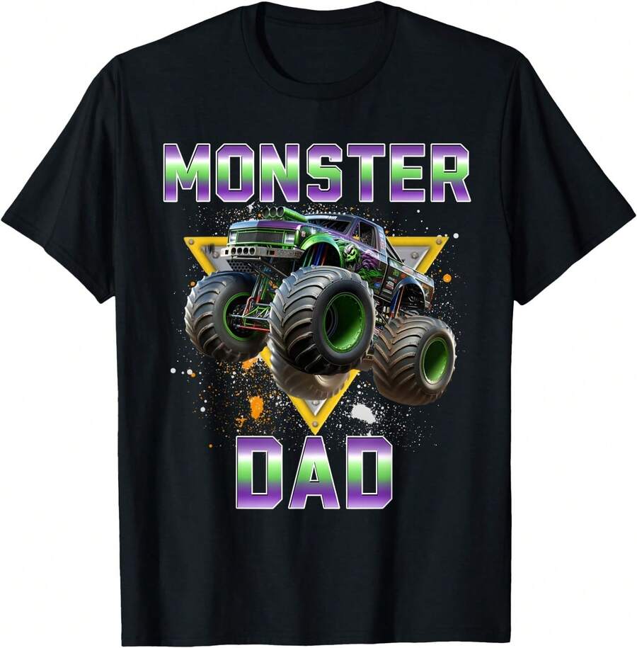 Monster Truck Dad Monster Truck Are My Jam Truck Lovers Men Women T-Shirt - màu đen - Xem 1