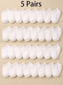 10/5 双装婴儿防滑袜，白色爱心星点图案防滑袜，适合男婴和女婴，幼儿地板袜，爬行袜，四季皆宜 - 白色 - 查看 10