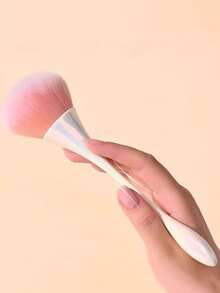 1pc Waist-Shaped Nail Powder Brush, Holographic Aurora Color, Long Handle Blush Brush For Loose Powder, Peach Nail Dust Brush, Extra Large Soft Fluffy Powder Blush Brush, All-In-One Makeup Brush Set, Suitable For Nails, Blush, Loose Powder, Makeup, Ideal Acrylic Nail Art Tool - Multicolor - View 7