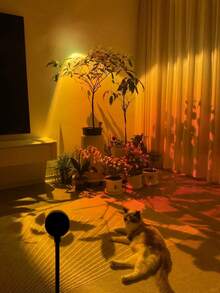 Wavy USB Sunset Lamp, Adjustable Color Gooseneck Atmosphere Light, Plug-And-Play USB Mood Light, Portable Sunset Light, Suitable For Bedroom, Dorm, Game Room, Selfie, Party Decoration, Compatible With Power Bank, Laptop, Charger, Romantic Aesthetic Gift - Multi-color light - View 2