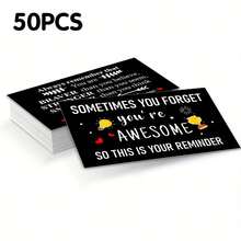 10/50/100pcs Inspirational Thank You Cards, 3x2.1 Inch, Mini Thank You Cards For Healthcare Professionals, Doctors, Nurses, Volunteers, Employees - "You Are Braver Than You Believe, Stronger Than You Seem, And Smarter Than You Think" With Heart And Trophy Design - View 12