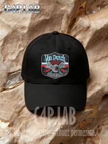 1 Hat, VoDutch Logo Printed Vintage Washable Hat, Classic Casual Stylish Vintage Soft Sweatband, Adjustable Size, Lightweight Multifunctional Baseball Cap, With Sun Protection And UPF 50 UV Protection, Suitable For Outdoor Sports. - A - 查看 12