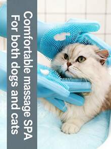 Set Perawatan Hewan Peliharaan 4-in-1, Termasuk Sarung Tangan Mandi Kucing, Sisir Kutu, Pemotong Kuku, dan Handuk Cepat Kering, Cocok untuk Anjing dan Kucing - View 3