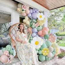 124 Pastel Balloons In Pink, Yellow, And Green, Perfect For Baby Showers, Bohemian Birthday Parties, Baptisms, Bridal Showers, Bachelor/Bachelorette Parties, Gender Reveal Events, Afternoon Tea, And Floral-Themed Party Decorations. - View 2