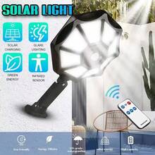 2000mAh Solar Security Light, 168 LED Outdoor Motion Sensor Floodlight With 12-Hour Continuous Illumination, IP65 Waterproof Wall Lamp, High Brightness Wide Coverage For Garden, Yard, Street, Garage, Porch, Driveway, Night Safety Lighting For Homeowners Outdoor Enthusiasts - 太陽能燈 168顆LED燈 - 查看 1