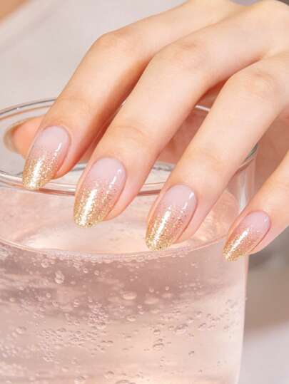 30pcs Press On Nails Short Almond French Nails Y2k Pink Nails Gradient Reusable Press On Acrylic Nails Fake Nails Supplies Free Of 24 Pieces Of Jelly Tabs And A Mini File