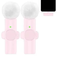 Mikrofon Lavalier Nirkabel Cocok Untuk iPhone, Mikrofon Mini Portabel untuk Perekaman Wawancara Podcast Video Langsung, Peredam Kebisingan Terintegrasi, Mikrofon Jepit Nirkabel Plug and Play untuk Pembuatan Konten (Baterai Isi Ulang 50mAh) - Berwarna merah muda - View 16