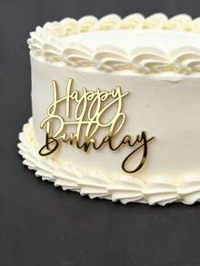 1 pieza Nuevo decoración de pastel de cumpleaños de acrílico, adecuado para decorar pasteles de fiesta y mesas de postres, regalo de primavera - estiloA - Ver 3