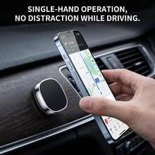 Magnetic Car Phone Holder, Dashboard Mount, 360° Rotation, Compact & Portable Design - A - View 3