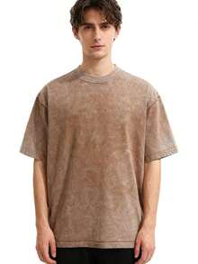 Three-Piece Solid Color T-Shirts Fashion Retro Men's T-Shirts Heavyweight Cotton Dropped Shoulder Design Unisex Short-Sleeve T-Shirts For All Seasons Casual Occasions Gift For Boyfriend 100% Pure Cotton Streetwear Designed For Young People Ideal Gift Between Friends Men's Clothing Men's T-Shirts: Comfortable T-Shirts - 黑色 - 查看 11