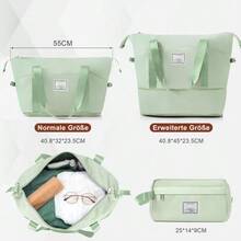 Luggage Set, M-L-XL Set, ABS Hard Shell Suitcases, Durable Luggage Sets, Suitcases With Spinner Wheels And Lock, With Toiletry Bag - Green - View 9