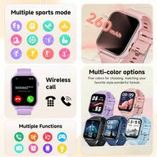 Nuevo reloj inteligente para hombres y mujeres, pantalla grande de 1.83", batería de larga duración de 260mAh, llamadas inalámbricas, cámara, múltiples modos deportivos, linterna LED, gran regalo para amigos - Ver 2