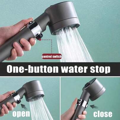 1PC High Pressure Handheld Shower Head, 3 Spray Modes Water Saving Shower Sprayer, Easy Install Bathroom Shower Accessory