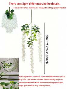 8件套人造紫藤花环，人造白色紫藤花环，人造丝藤蔓花环，适用于婚礼拱门、花园派对、家居天花板、墙壁、帐篷装饰、婚礼派对、花园、家居墙面装饰、卧室、户外、办公室、派对装饰 - 彩色 - 查看 9