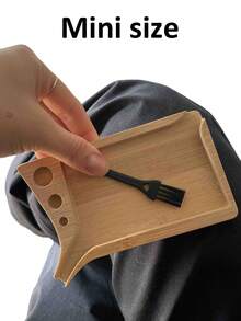 Bamboo Conical Rolling Tray With Brush, Multifunctional Pre-Roll Filling Station And Cone Loader, Portable Rolling Aid Tool Set - Multicolor - View 6